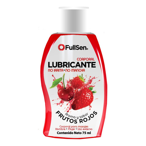 Lubricante Aroma Y Sabor Fullsen Frutos Rojos 75ml