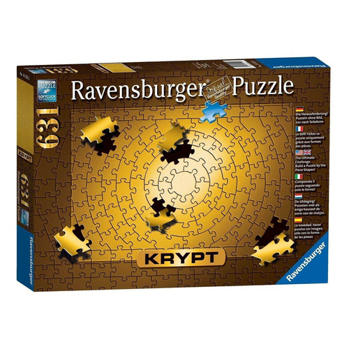 Rompecabezas Ravensburger Krypt - Todo Dorado 631 Piezas 14+