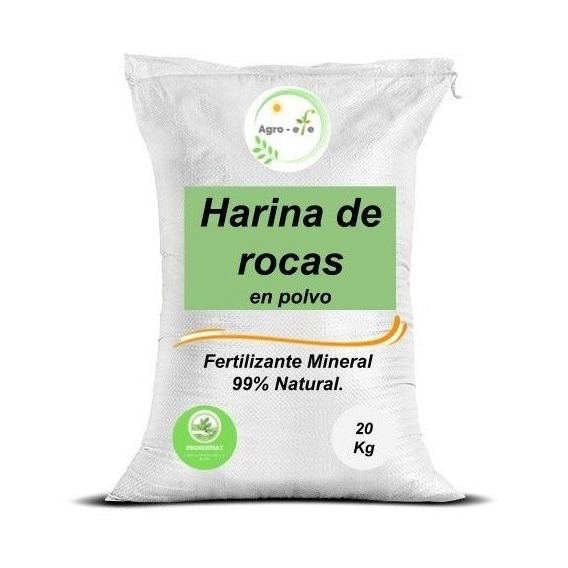 Harina De Rocas 20 Kg Reconstituyente De Suelos De Cultivo