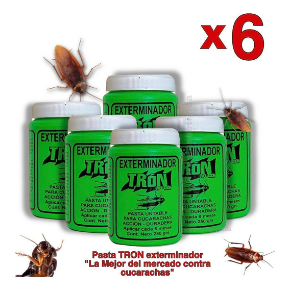 Insecticida Cucarachicida Exterminador, 6 Piezas Y Envió