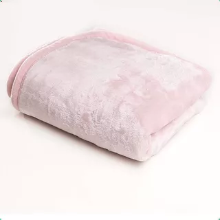Cobertor Para Berço Liso Flannel Super Macio 300g/m² Rosa