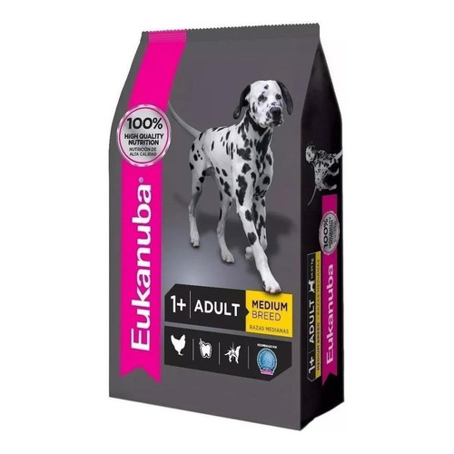Alimento Eukanuba Adult Mini para perro adulto de raza mediana sabor mix en bolsa de 13.6kg