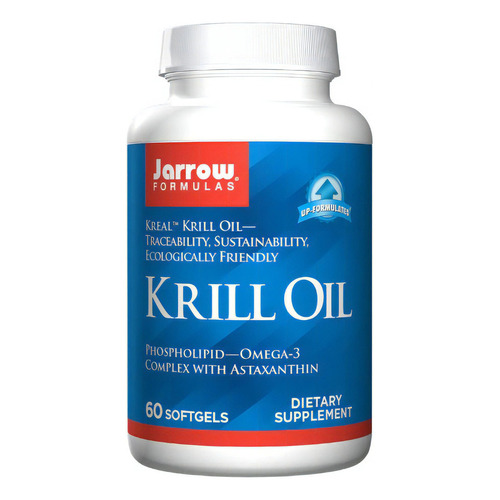 Jarrow Formulas Krill Oil - 60 Cápsulas Blandas - Complejo De Fosfolípidos Omega-3 Con Astaxantina - Apoya El Manejo De Lípidos, La Función Cerebral Y El Metabolismo - 30 Porciones