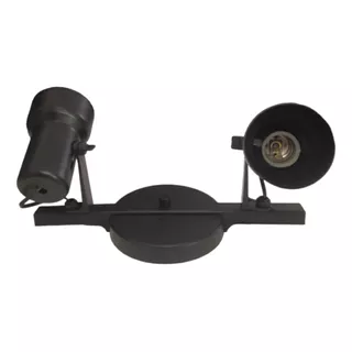 Lustre Teto Spot Caneco Trilho Duplo Preto Sala Cozinha Casa 110v/220v