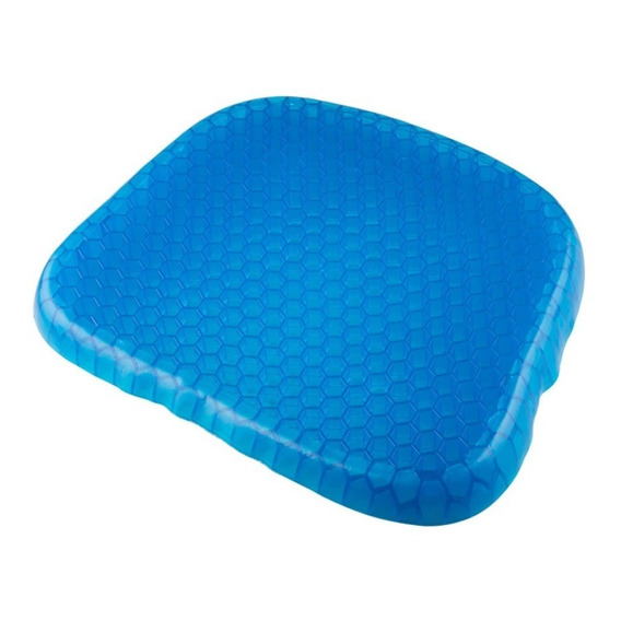 Cojin Gel Silicon Ergonomico Panal Comodo Asiento Auto Silla Color Azul