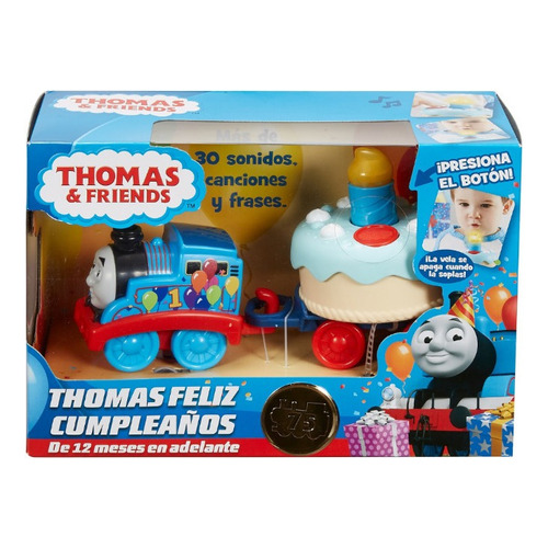 Thomas & Friends Tren Thomas Feliz Cumpleaños +30 Sonidos Color Azul