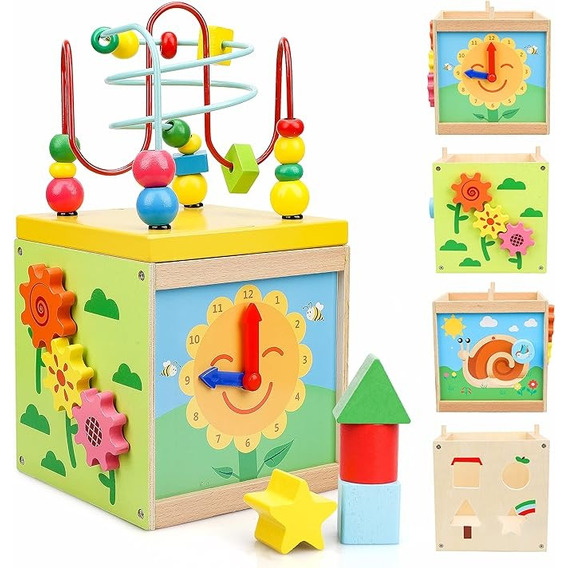 Cubo Con Laberinto Didáctico Estilo Montessori Para Bebé