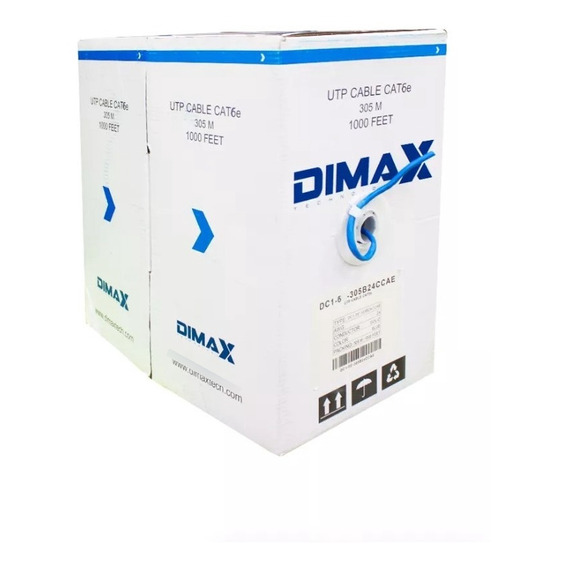 Cable Utp Cat5e Color Azul Cca 305m - Dimax Dc1-5e-305b24cca