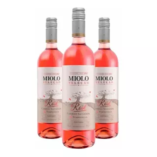 Kit 03 Vinhos Miolo Seleção Rose Garrafa 750 Ml