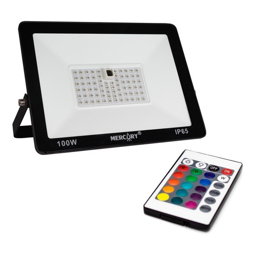 Reflector Led 100w Rgb Multicolor Tipo Tableta Delgado Ip65 Color de la carcasa Negro 80V 240V