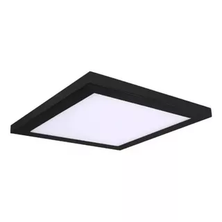 Plafon Panel Led 18w Color Negro Cuadrado