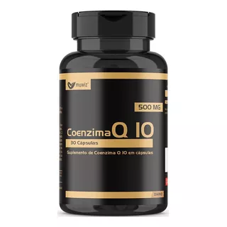 Coenzima Q10 500mg 30 Cápsulas Muwiz - Ação Antioxidante Sabor Sem Sabor