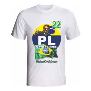 Camiseta Bolsonaro Presidente Mito 22 Partido Liberal Pl