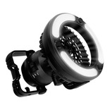 Farol Led Portátil Gadnic Con Ventilador Para Camping Color Negro