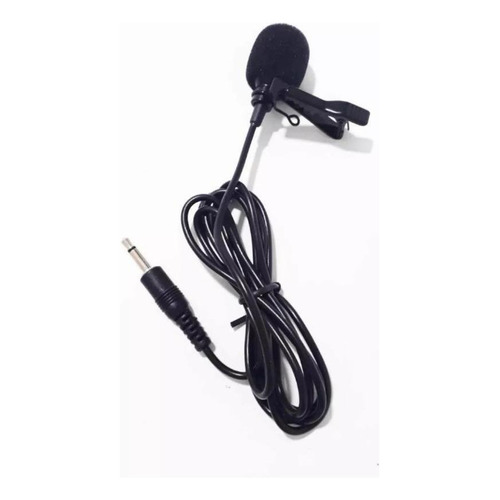 Micrófono Estéreo De Solapa Plug 3.5mm De 1.5 Metros Color Negro