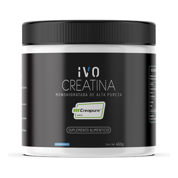 Ivo Creatina Monohidratada Creapure En Polvo 450g Sin Sabor