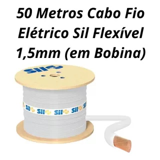 50 Metros Cabo Fio Elétrico Sil Flexível 1,5mm