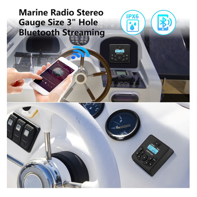 Reproductor De Radio Bluetooth Estereo Marino Con Altavoz 2 