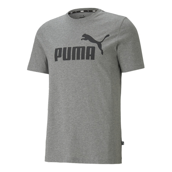 Polera Puma Ess Logo Tee Gris Hombre