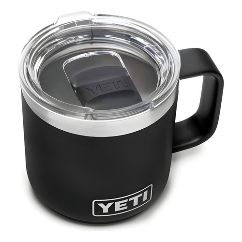 Taza Yeti Térmica Rambler 14 Oz Con Tapa Iman Color Negro