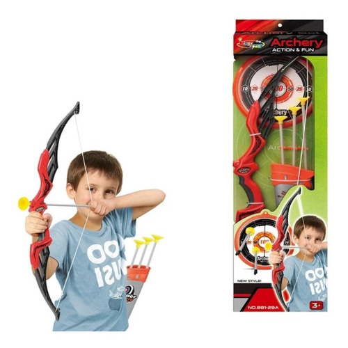 Set De Arco Y Flechas Tiro Al Blanco Archery Action & Fun Color Rojo