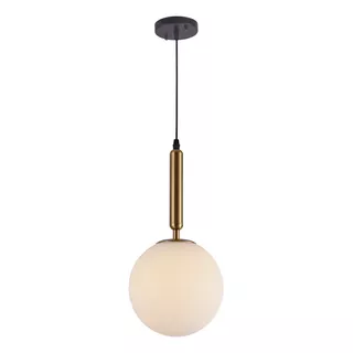 Luminaria Pendente Bola Jabuticaba Globo Vidro Leitoso 1xe27 Cor Dourado 110v/220v