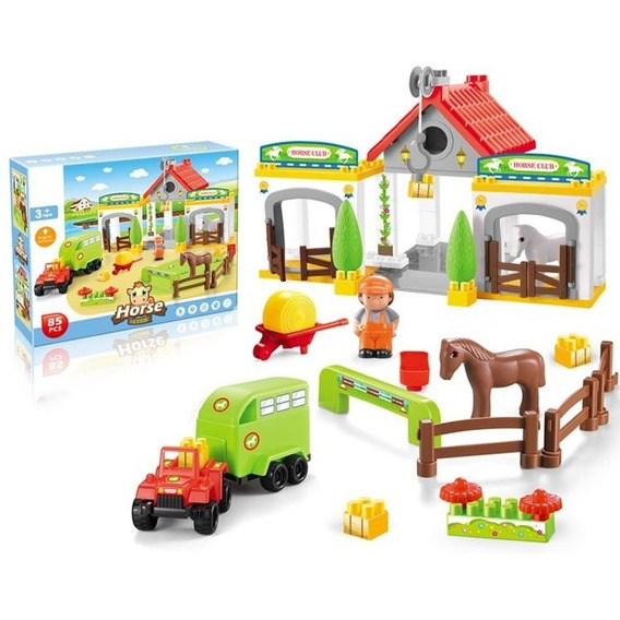 Set Armatodo Construccion Niños Granja Caballos