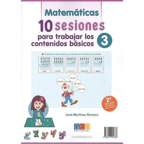 10 Sesiones Para Trabajar Los Contenidos Bãâ¡sicos. Cuaderno 3, De Martínez Romero, José. Editorial Geu, Tapa Blanda En Español