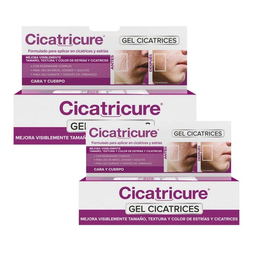  Pack Cicatricure Gel Cicatrices Y Estrías 60 + 30 Gramos