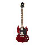 Guitarra Eléctrica EpiPhone Inspired By Gibson Sg Standard De Caoba Heritage Cherry Brillante Con Diapasón De Laurel Indio