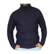 Sweater Hombre Cuello Tortuga Jersey Grueso 