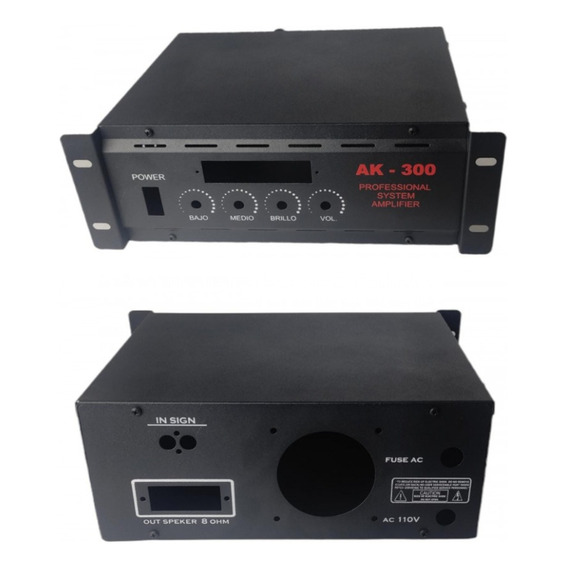 Caja Metálica Amplificador De Audio De Potencia Ak-300 Pelv 