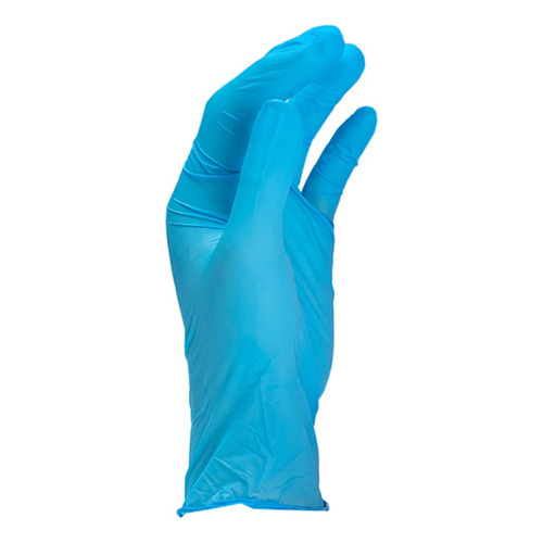 Guantes descartables antideslizantes Protex Examen protexión color azul talle M de nitrilo x 100 unidades