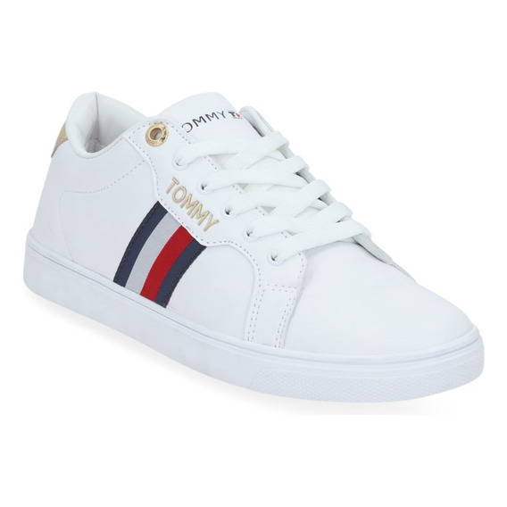 Tenis Sneakers Tommy Hill Blanco Dama Blanco 607-57