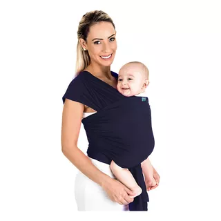 Canguru Carrega Bebê 3,5kg A 16kg Wrap Sling Kababy Azul