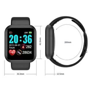 Relogio Smartwatch D20 Bluetooth/usb/monitor Cor Da Caixa Preto Cor Da Pulseira Preto