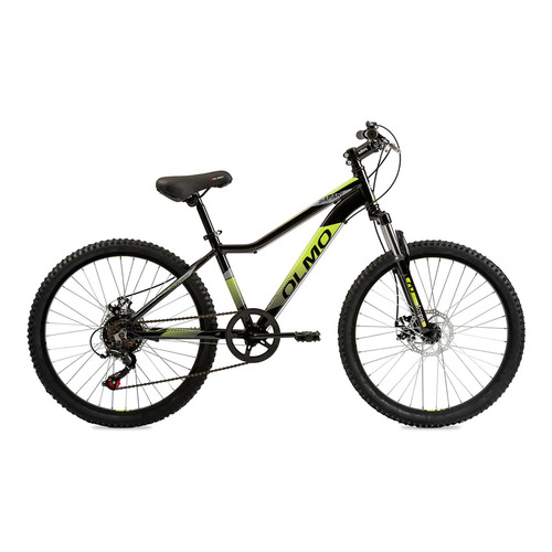 Bicicleta Mtb Rodado 24 Olmo Safari 240 Disco Aluminio Fas! Color Negro/Verde Tamaño del cuadro 14