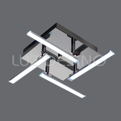 Plafon Led Fénix 20w Movil Deco Moderno Cromado Luz Desing