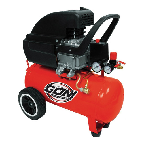 Compresor de aire eléctrico portátil Goni 975 28L 3.5hp 120V 60Hz rojo