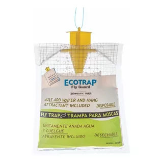 Mata Insectos Trampa Ecotrap, 1 Trampa Domestic 20mil Moscas