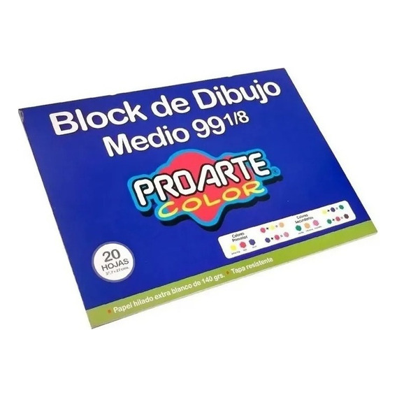 Pack X 3 Block De Dibujo Medio 99 1/8 Proarte Color