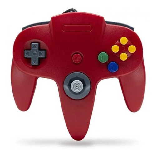 Control Para Nintendo 64 N64 Con Cable Teknogame - Rojo