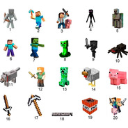 100 Tags, Topper, Apliques Para Festas Games - Minecraft