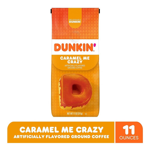 Dunkin' Caramel Me Crazy Medium Roast Ground Coffee 312g