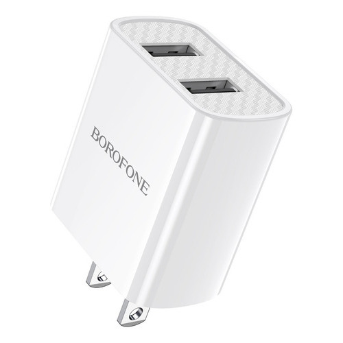 Cubo Cargador De 2 Puertos Usb, Abs 2.1a Borofone