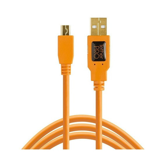  Tether Tools CU5451 USB Tipo A a mini-B de 5 pines Color Naranja