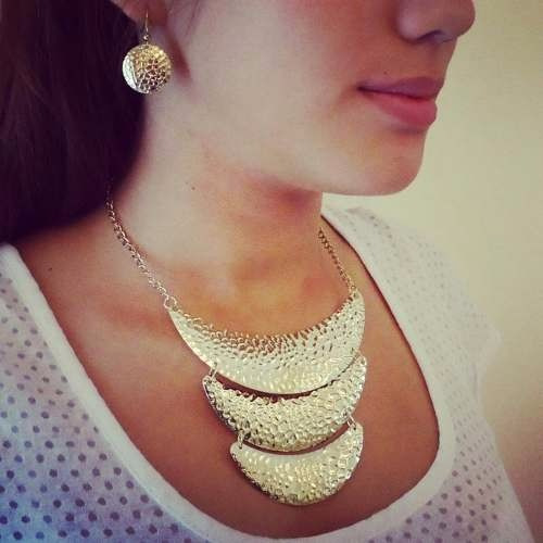Set Collar Y Aretes Moda Bisuteria Fina Moda 2016 , $ 75.00 en Mercado Libre