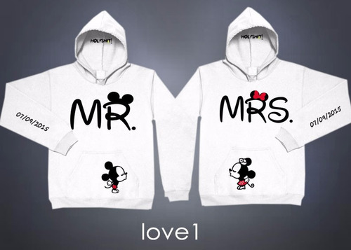 Sudaderas Novios Pareja San Valentin Personalizadas Mickey