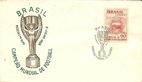 Futebol 1958 Copa Do Mundo Taça Carimbo Comem.env 