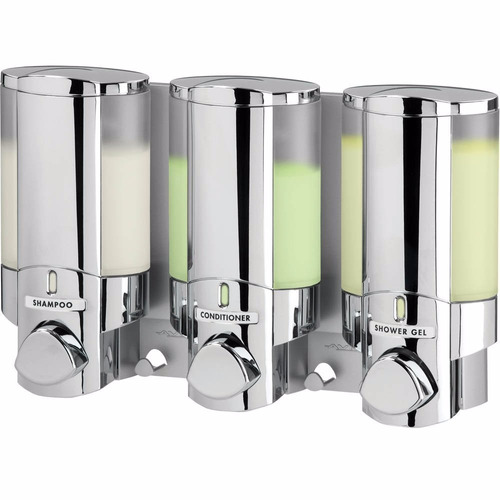 Dispensador Jabon Liquido Shampoo Baño 3 Despachador Triple - $ 1,399.